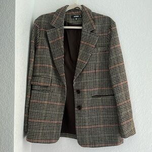 Missguided plaid blazer
